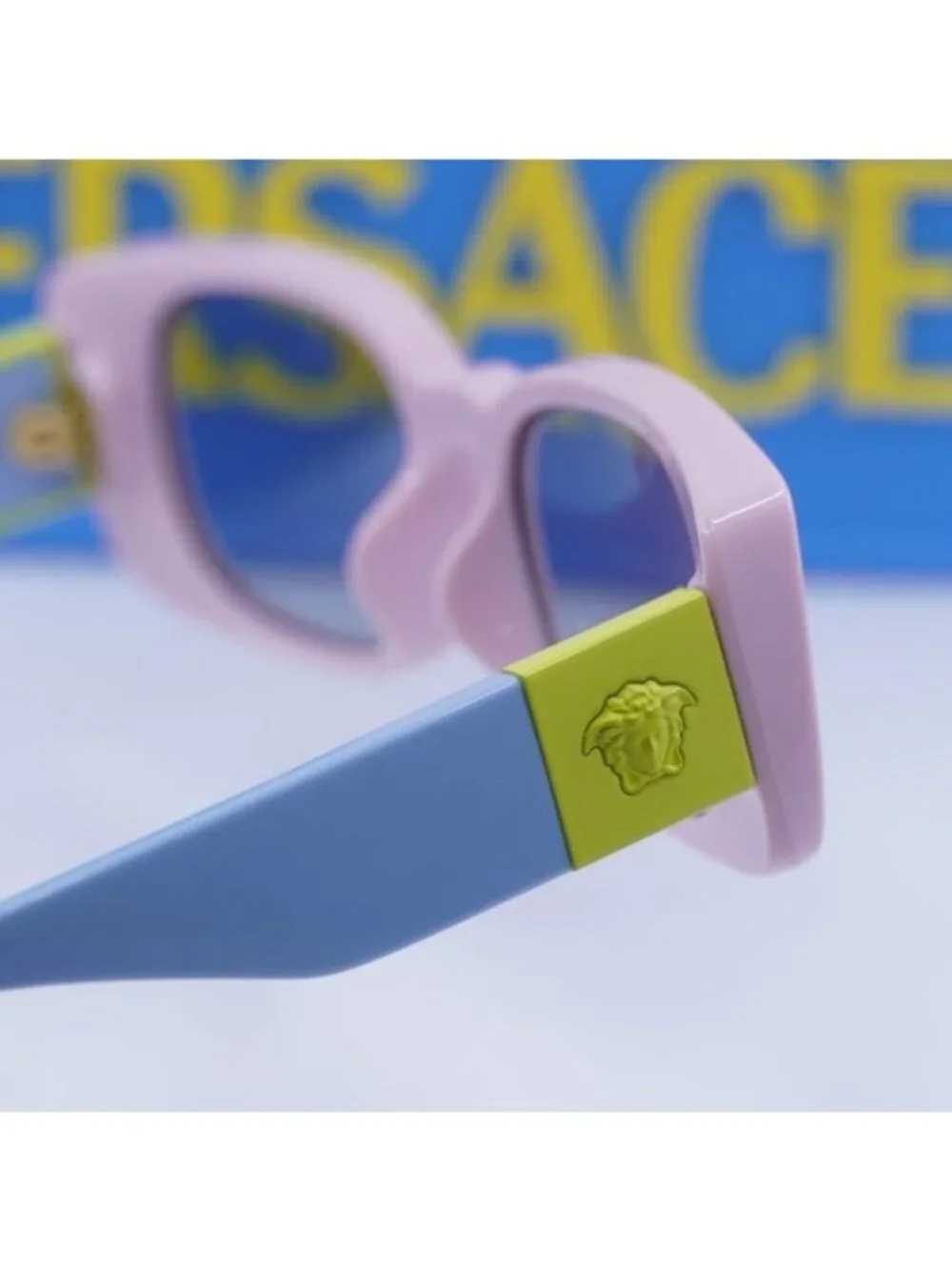 Versace Kids VK4003U 5440CV Rectangle Sunglasses - Pink/Blue/Light Grey